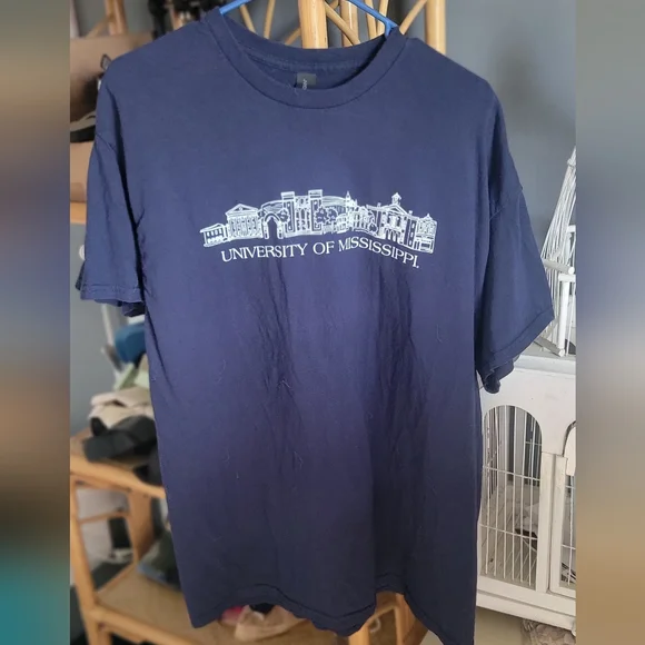 Gildan Blue Short Sleeve Tee Shirt - Picture 1 of 3